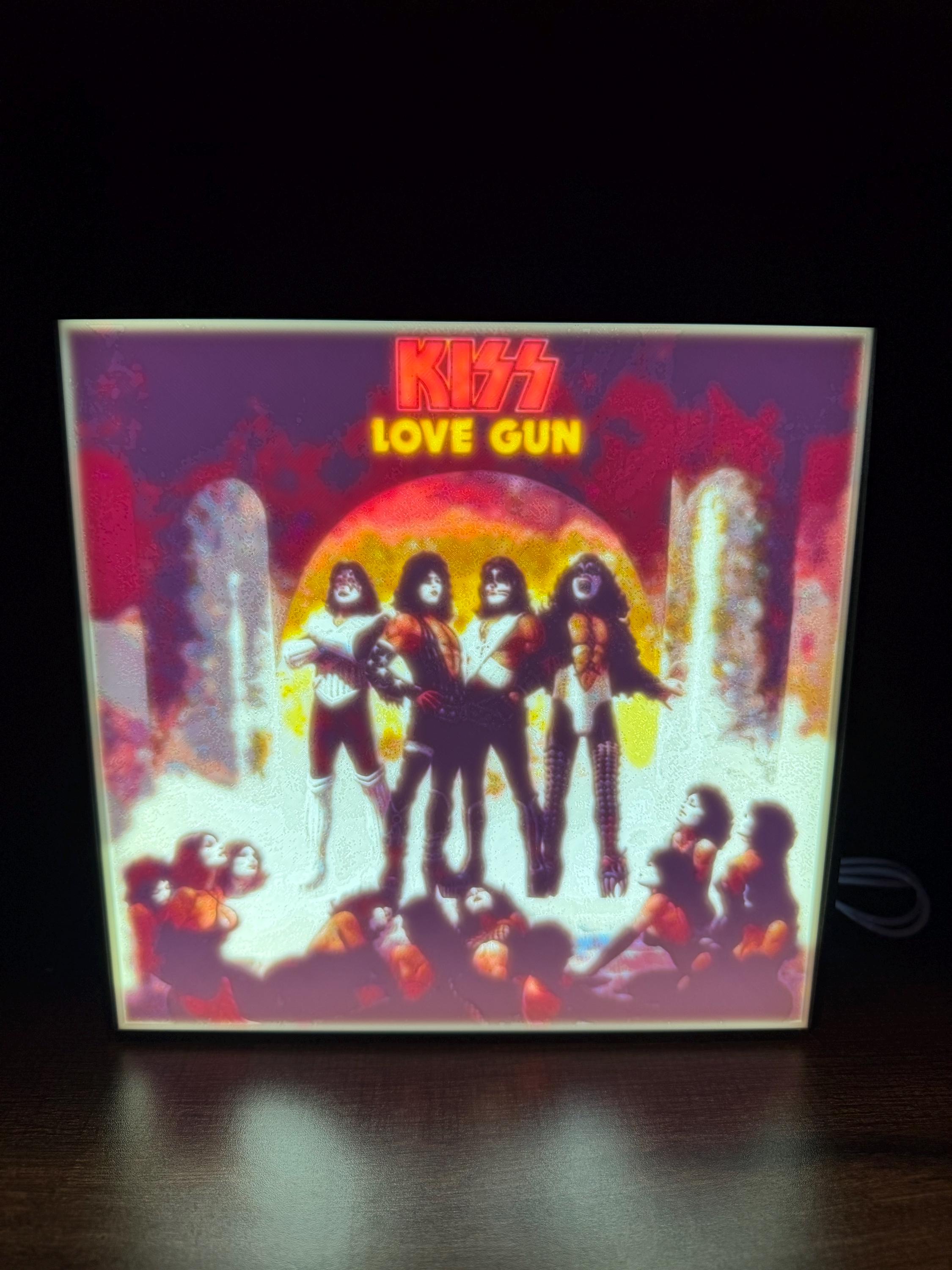 KISS Love Gun Album 3D Light Box