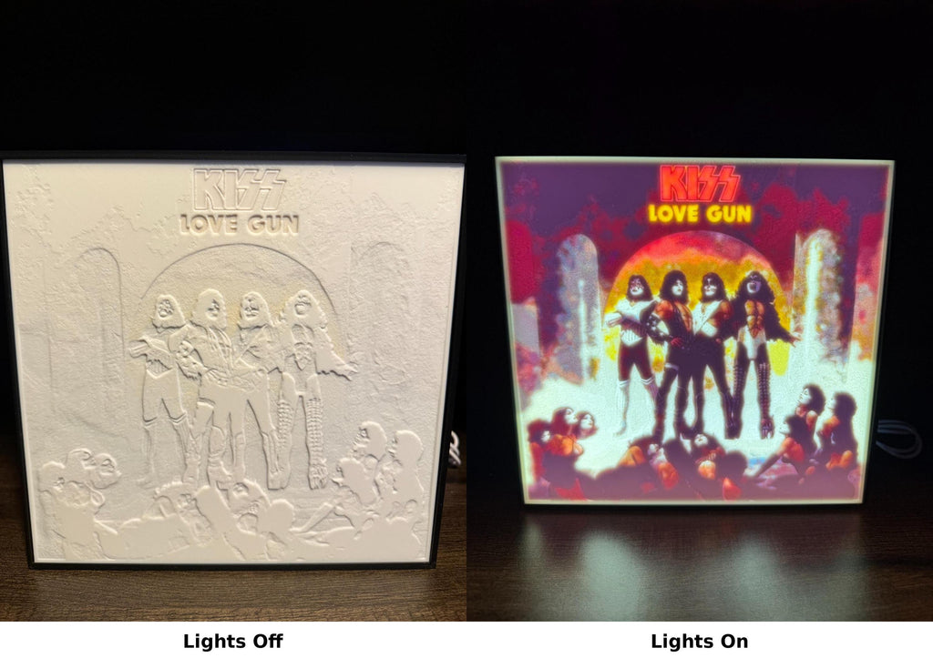 KISS Love Gun Album 3D Light Box
