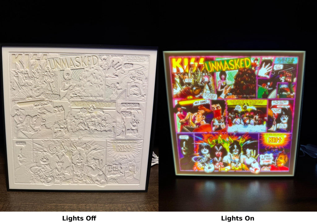 KISS Unmasked Album 3D Light Box