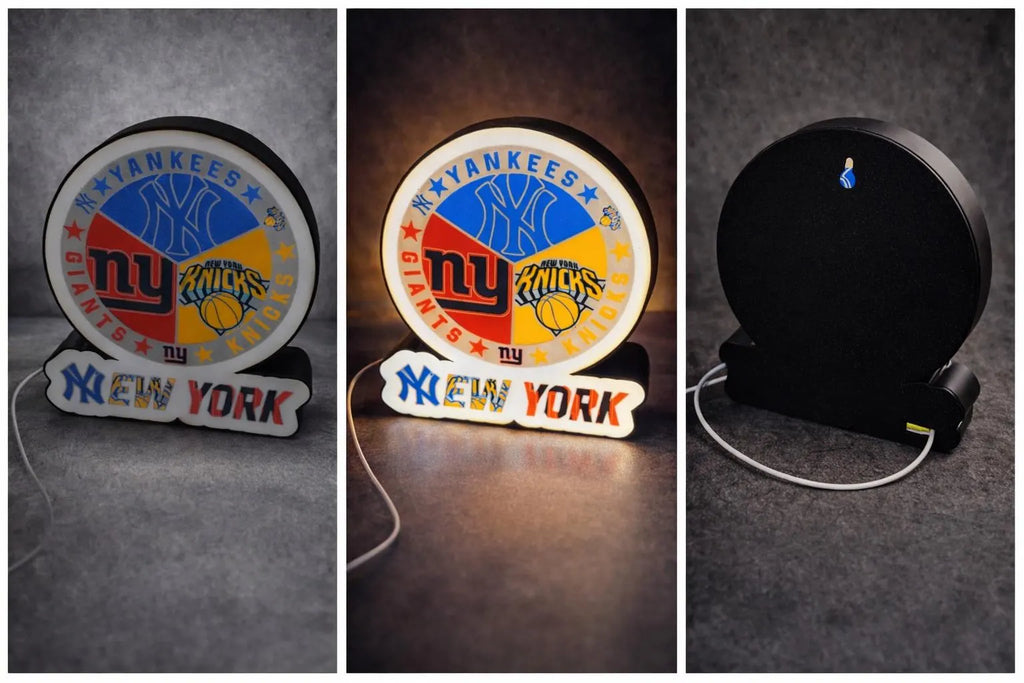 New York Sports LED Light Box - Yankees, Giants, Knicks Decor
