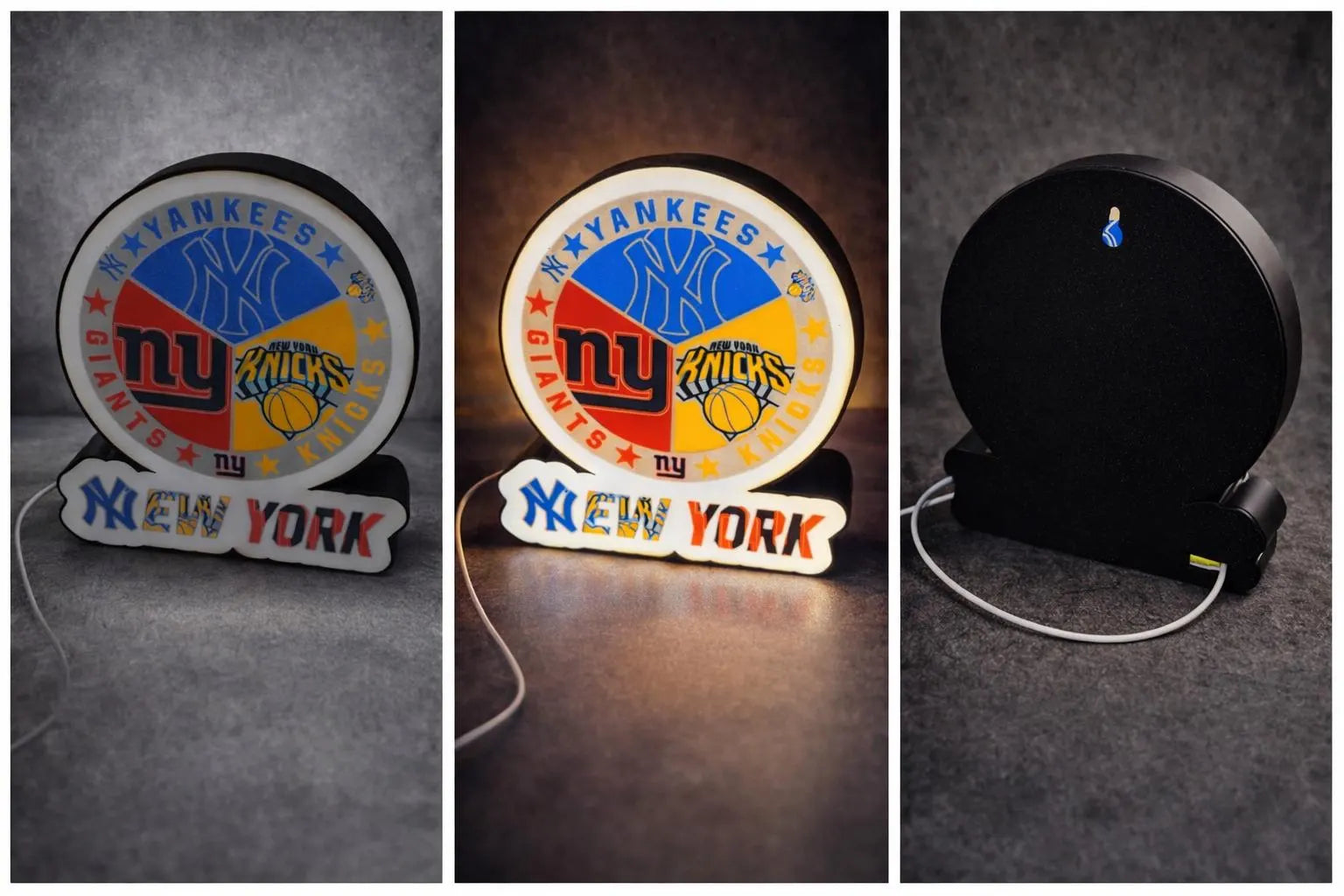 New York Sports LED Light Box - Yankees, Giants, Knicks Decor