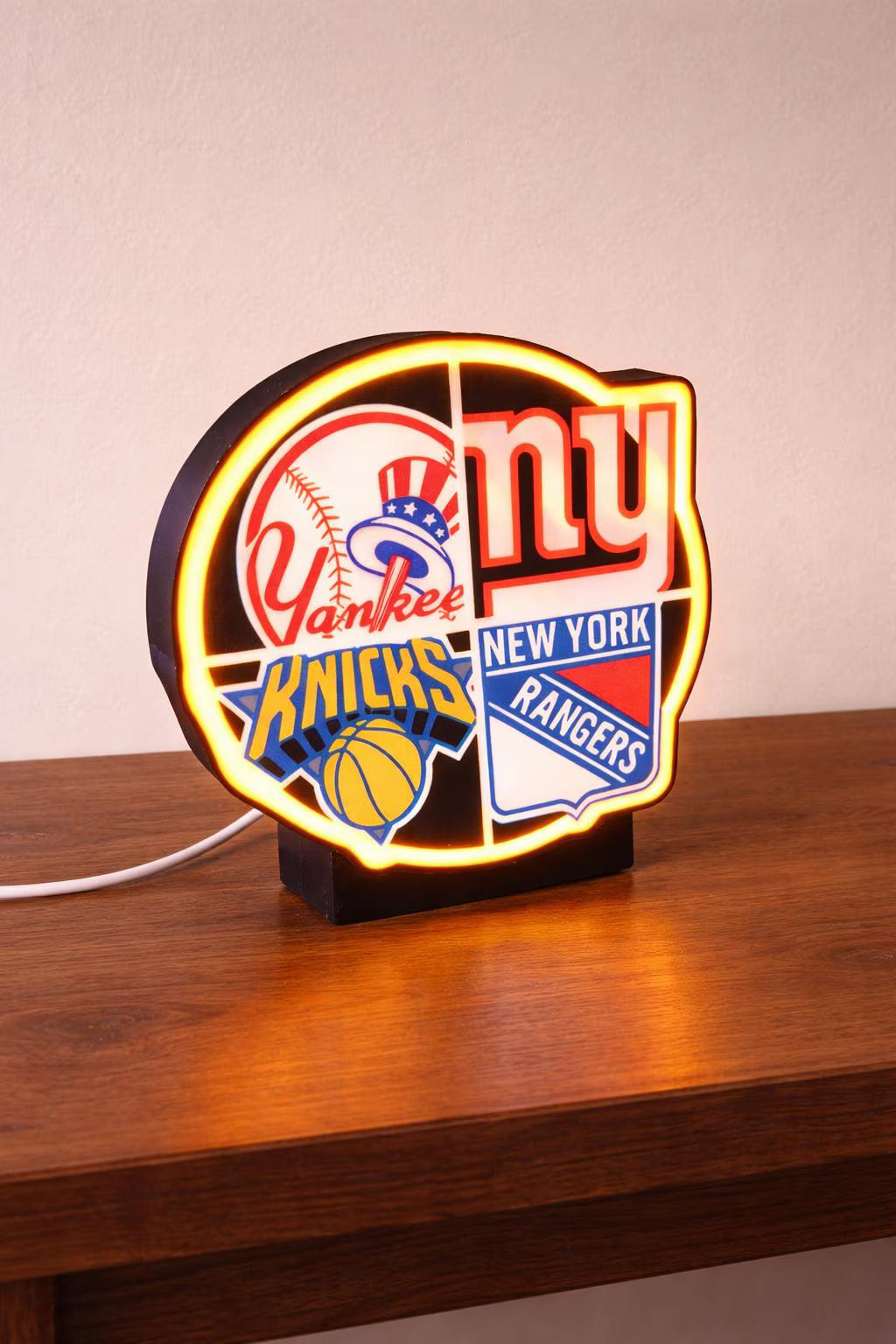 New York Sports LED Light Box – Yankees • Knicks • Rangers • Giants