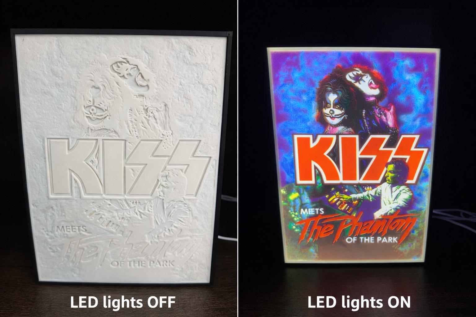 KISS “Meets the Phantom of the Park” LED Lithophane Light Box