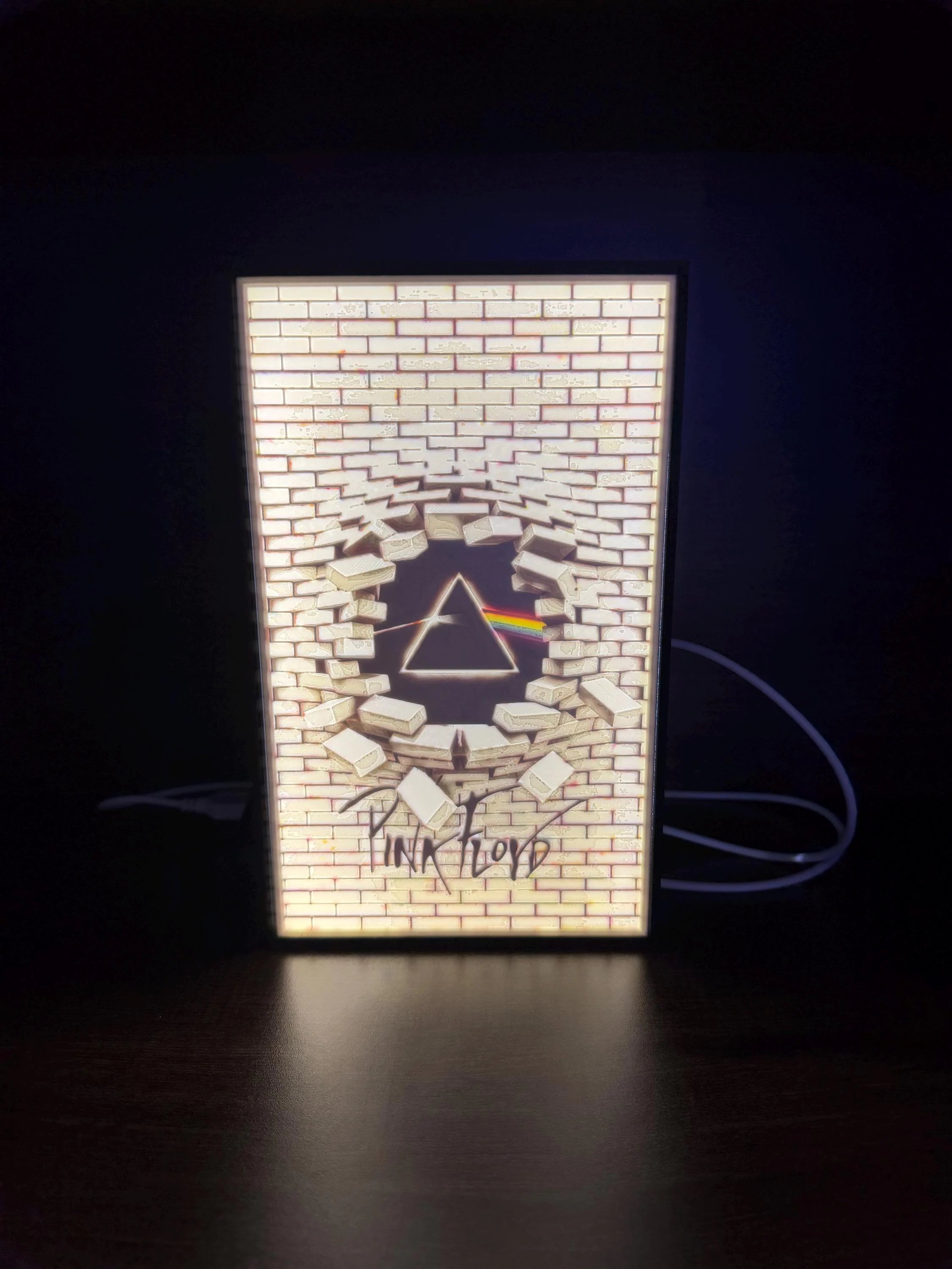 Pink Floyd Inspired LED Lithophane Light Box