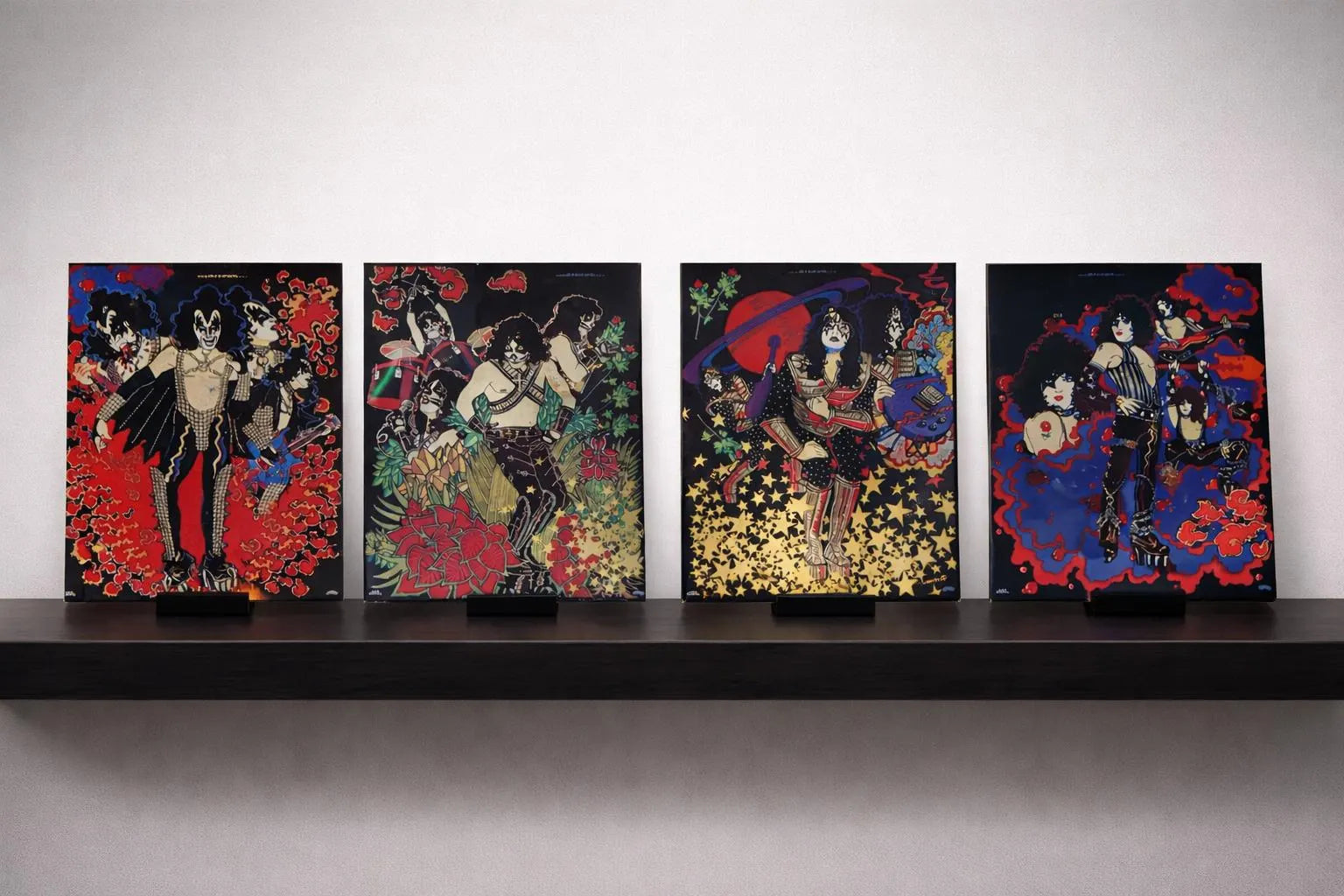KISS Solo Album Poster - Metal Photo Print With Stands
