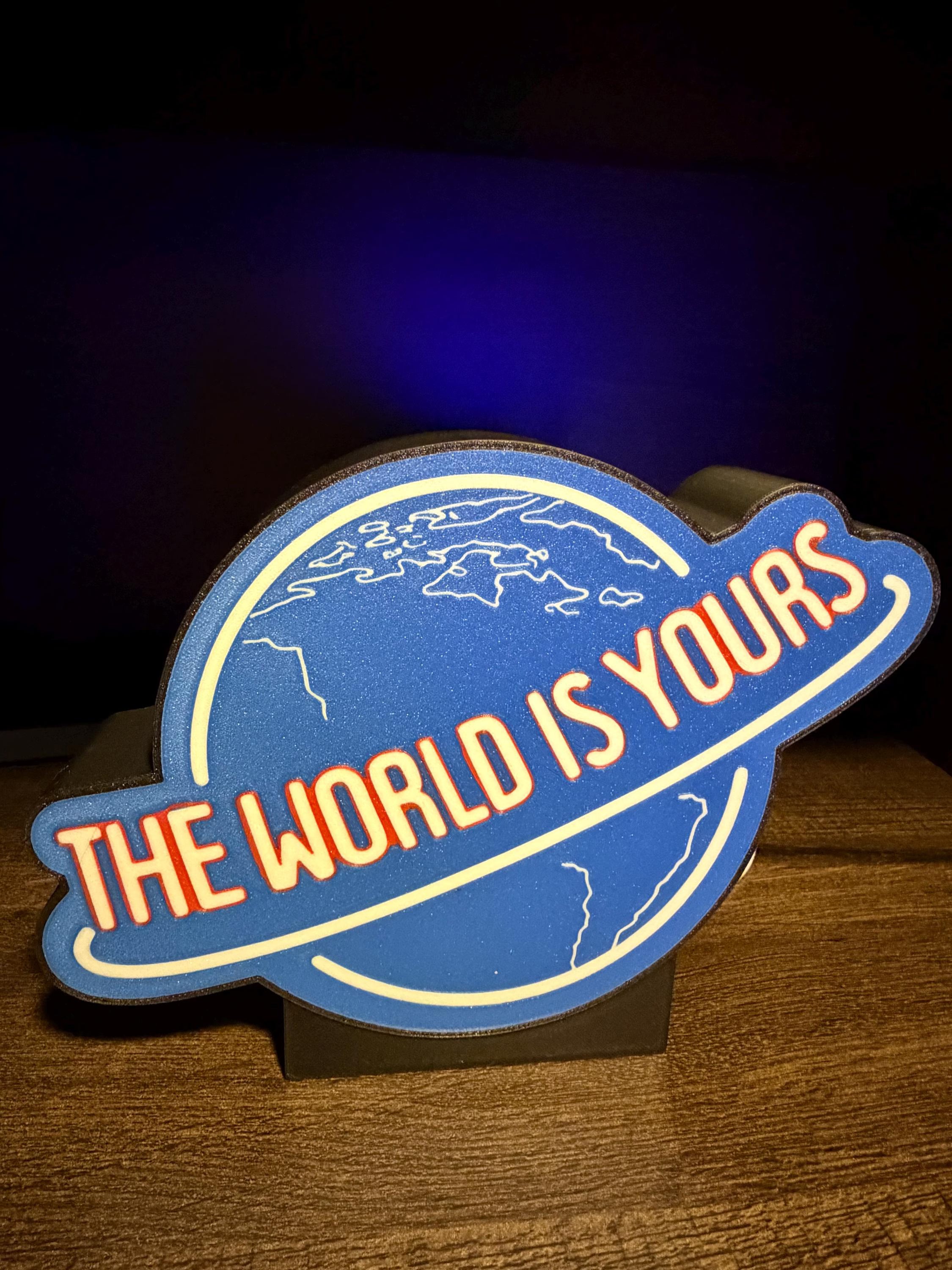 The World Is Yours LED Light Box
