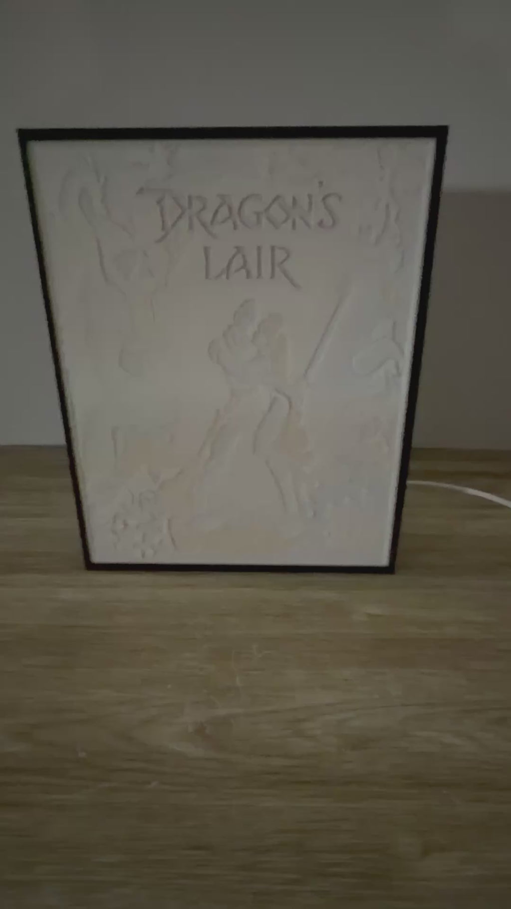 Custom Dragon’s Lair Lithophane LED Light Box