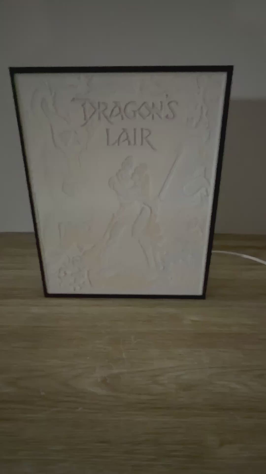 Custom Dragon’s Lair Lithophane LED Light Box