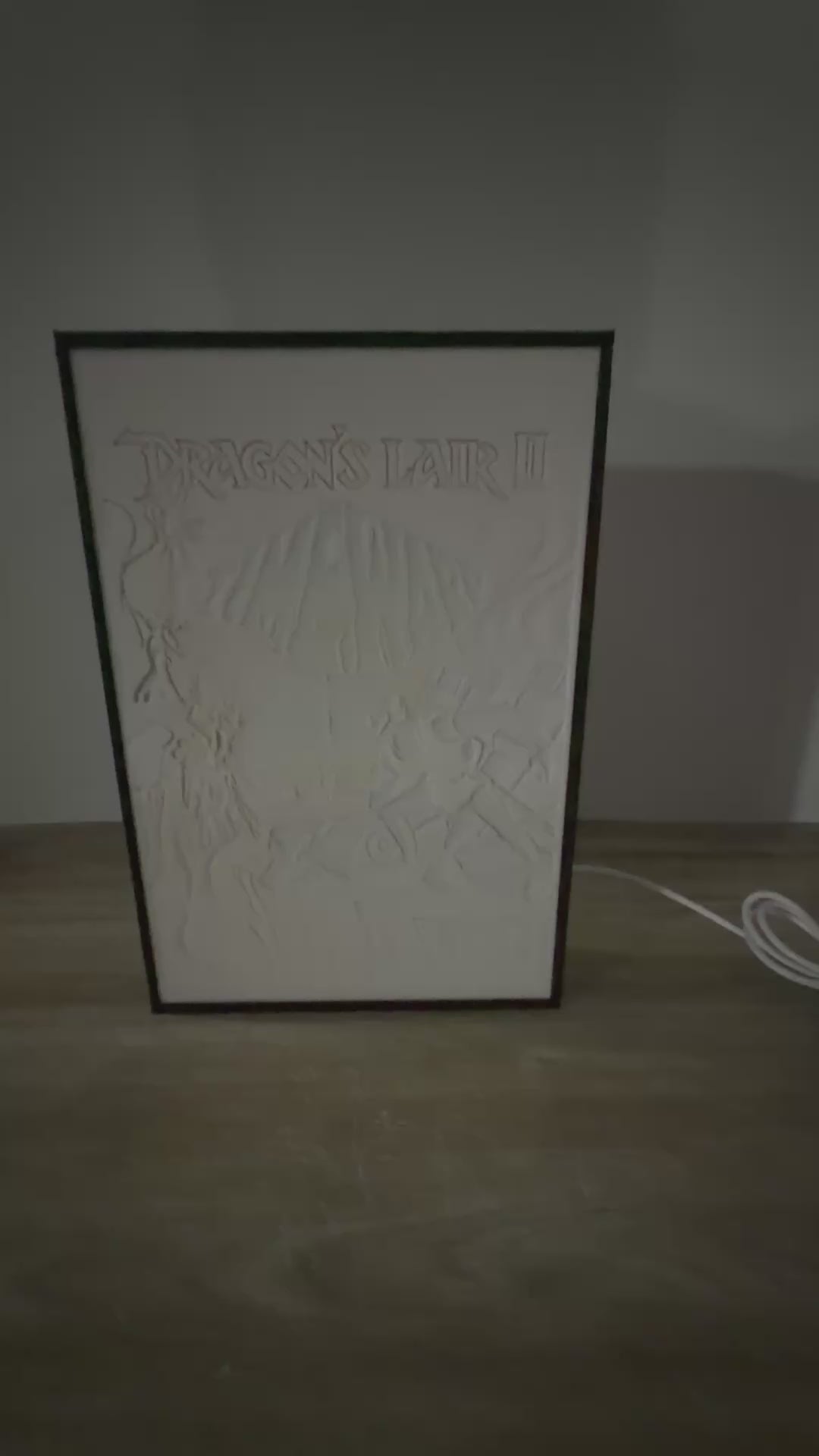 Custom Dragon’s Lair II Lithophane LED Light Box