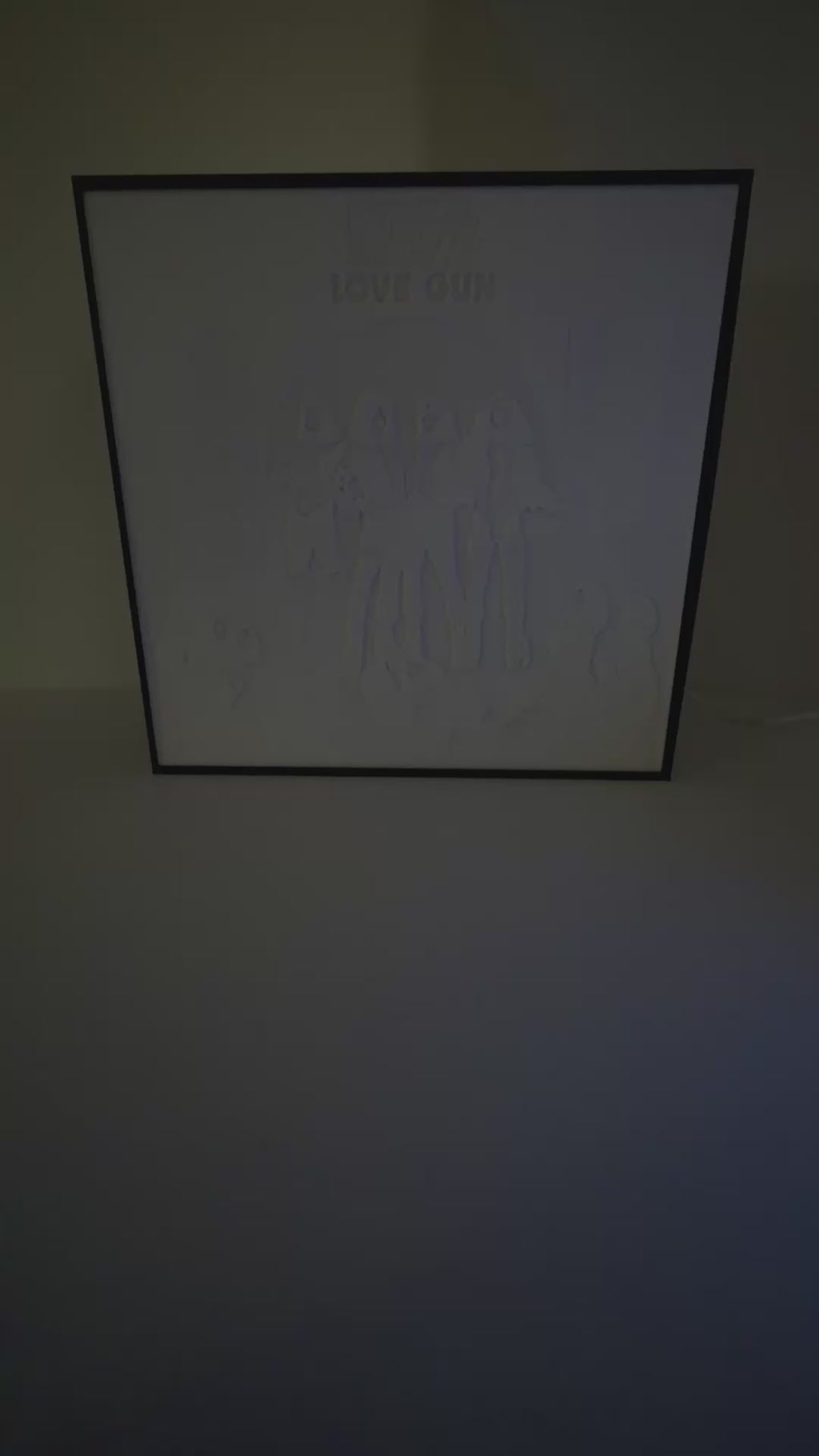 KISS Love Gun Album 3D Light Box
