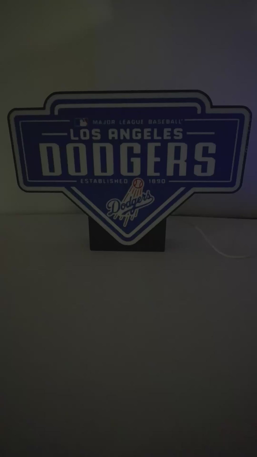 Fan Inspired Los Angeles Dodgers LED Light Box