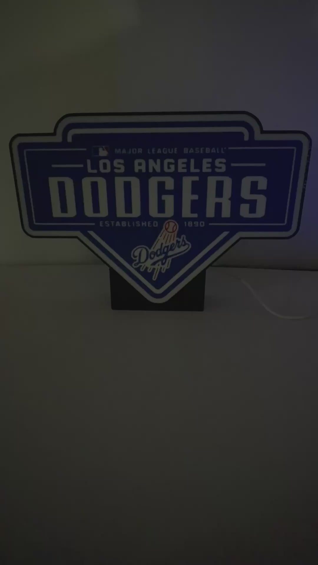 Fan Inspired Los Angeles Dodgers LED Light Box
